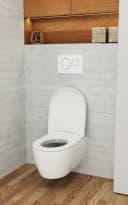 LUVETT WC-Sitz D140 Softclose D-Form Weiß Duroplast Bild 4