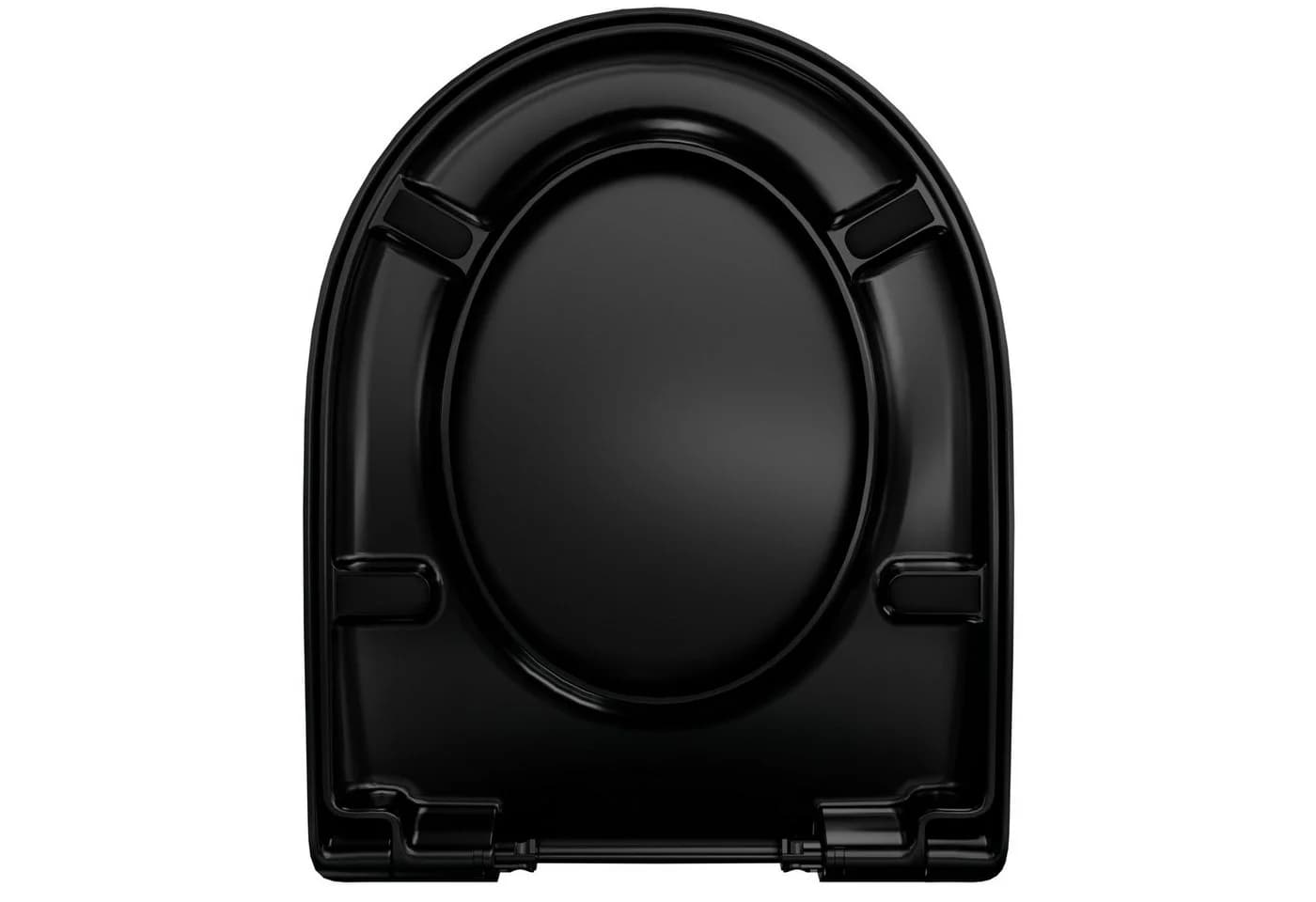 LUVETT WC-Sitz D140 Softclose Absenkautomatik Schwarz D-Form - Bild 3