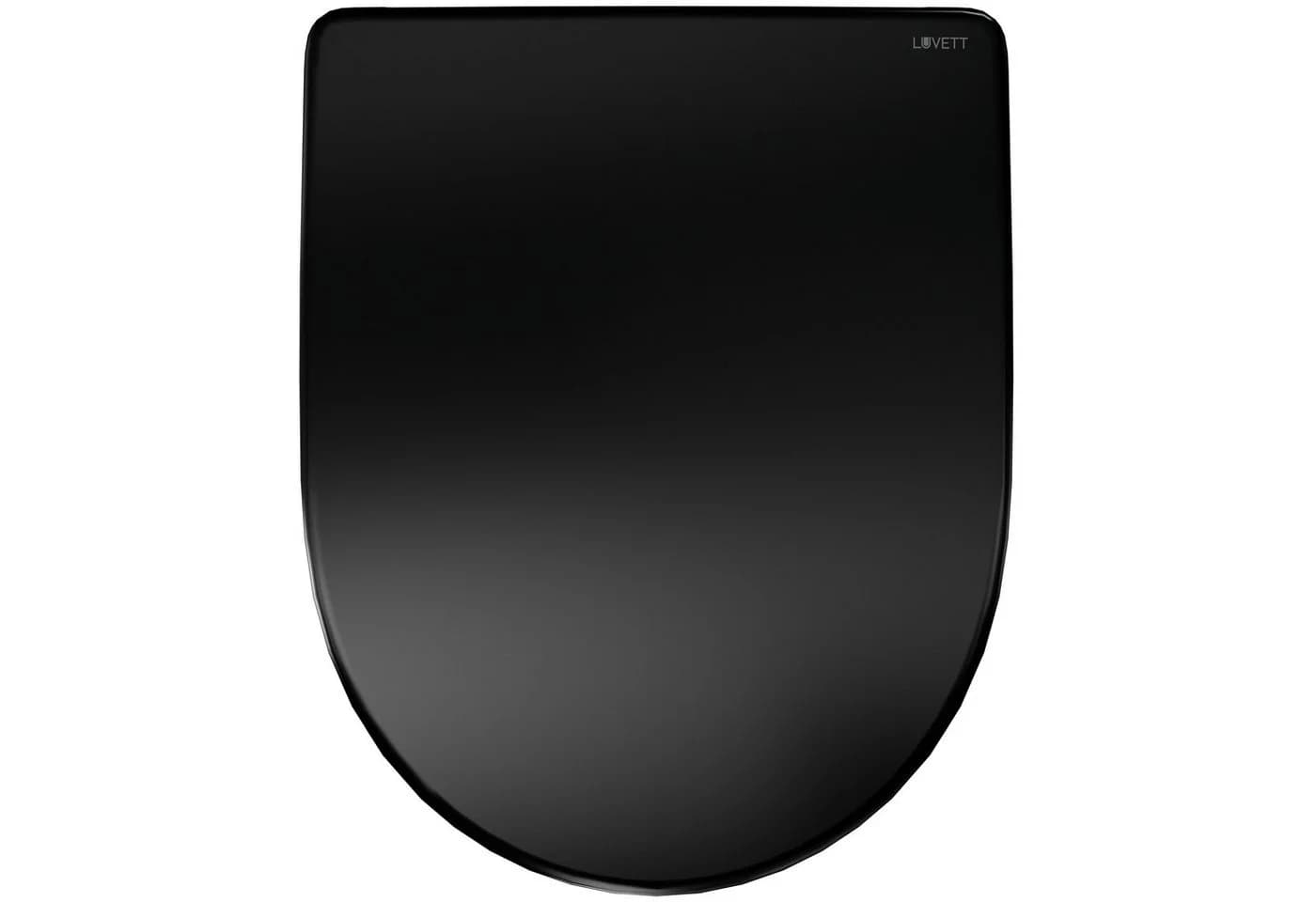 LUVETT WC-Sitz D140 Softclose Absenkautomatik Schwarz D-Form - Bild 4