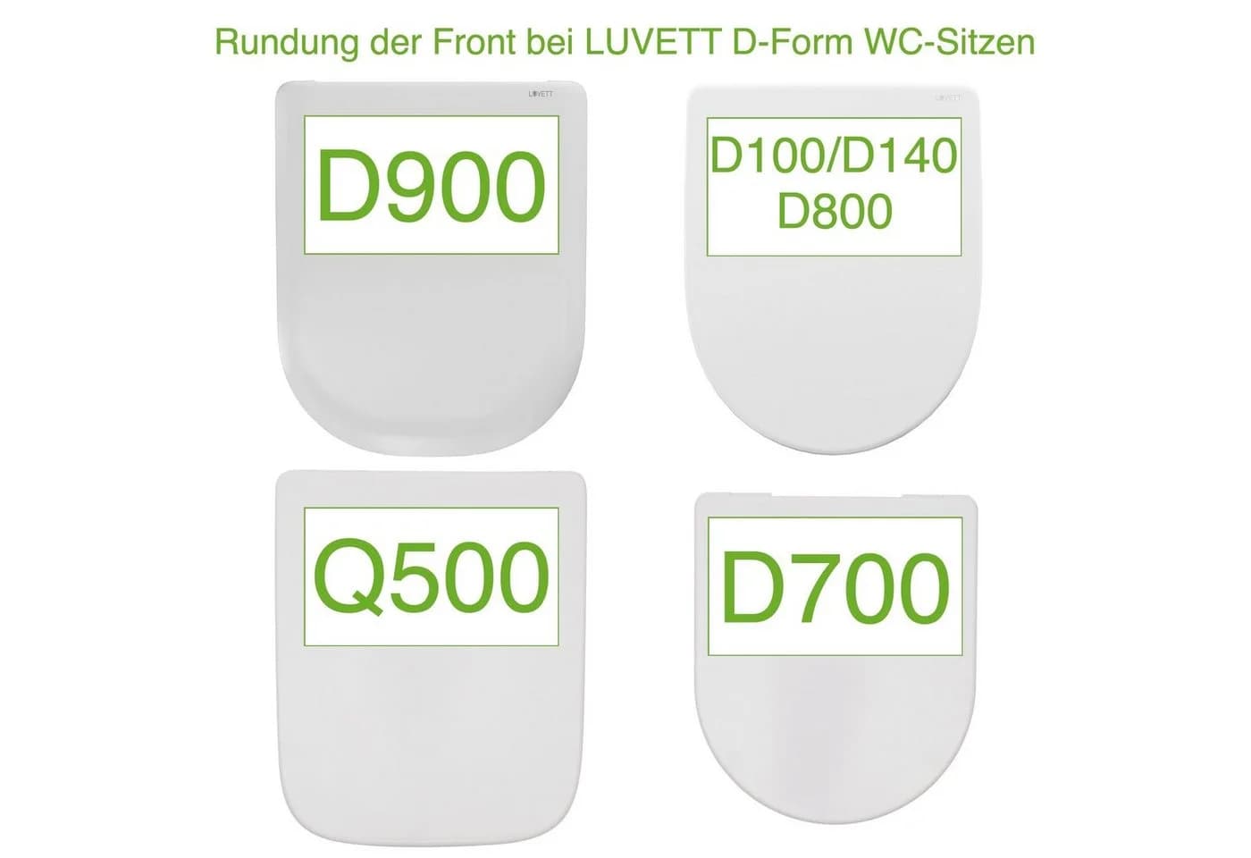 LUVETT WC-Sitz D900 D-Form Modern SoftClose Duroplast Weiß - Bild 3