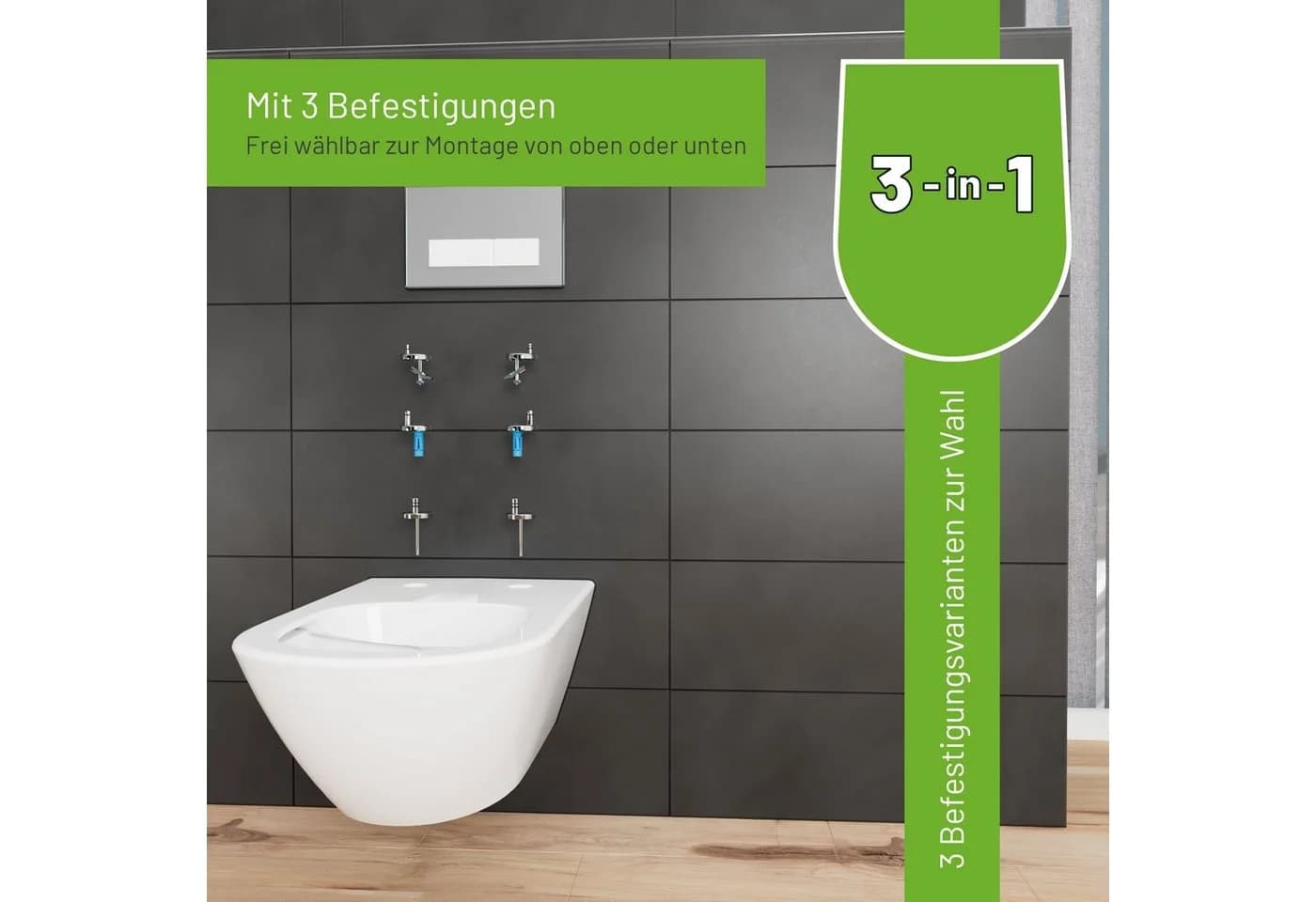 LUVETT WC-Sitz D900 D-Form Modern SoftClose Duroplast Weiß - Bild 4