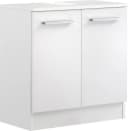 PELIPAL Waschbeckenunterschrank Trier Weiß 2 Drehtüren Bild 2