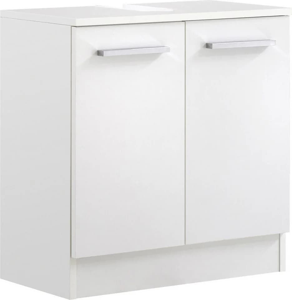 PELIPAL Waschbeckenunterschrank Trier Weiß 2 Drehtüren - Bild 2