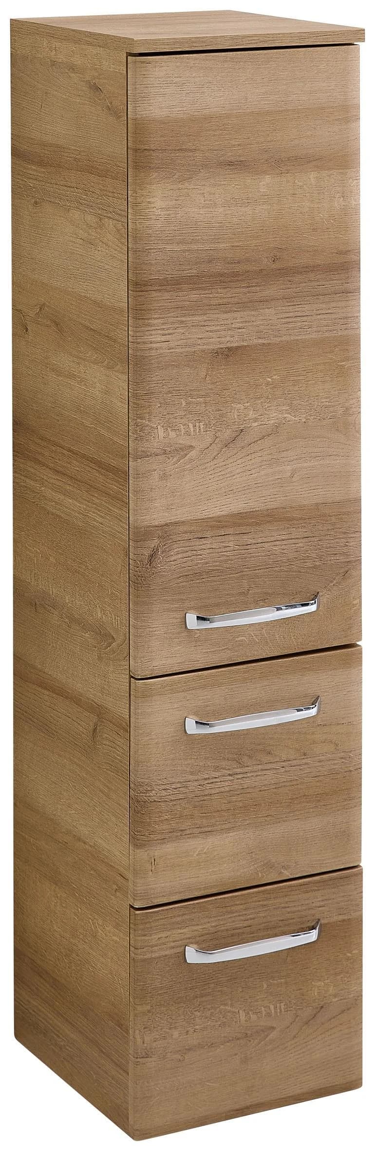 Midischrank Quickset 318 Riviera Eiche 30cm breit mit Tür und Schubladen
