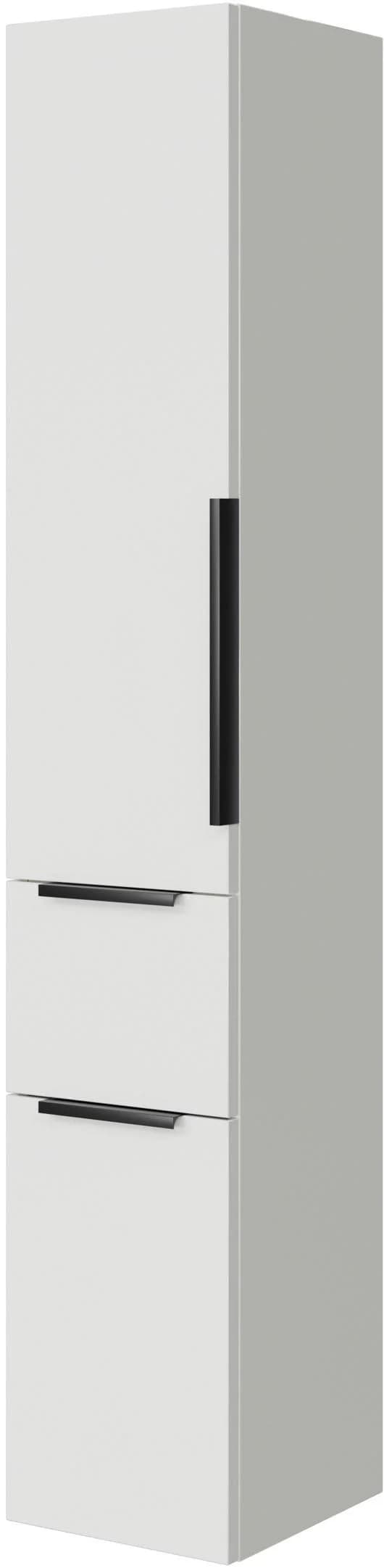 Hochschrank SAPHIR Schneeweiß Glanz 2 Türen 1 Auszug Soft-Close