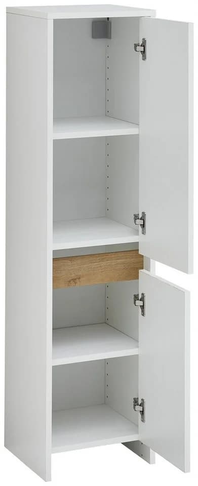 Saphir Badschrank 32,4 cm, 2 Türen, 2 Einlegeböden, Midischrank, Akzentfuge - Bild 4