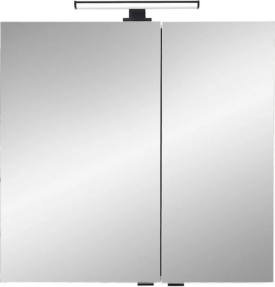 Badezimmerspiegelschrank SAPHIR Quickset 500 2 Türen LED-Aufsatzleuchte Weiß Matt - Bild 4