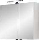 Badezimmerspiegelschrank SAPHIR Quickset 500 2 Türen LED-Aufsatzleuchte Weiß Matt Bild 5