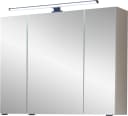 Badezimmerspiegelschrank SAPHIR Quickset 500 3 Türen 80cm LED-Aufsatzleuchte Grau Bild 4