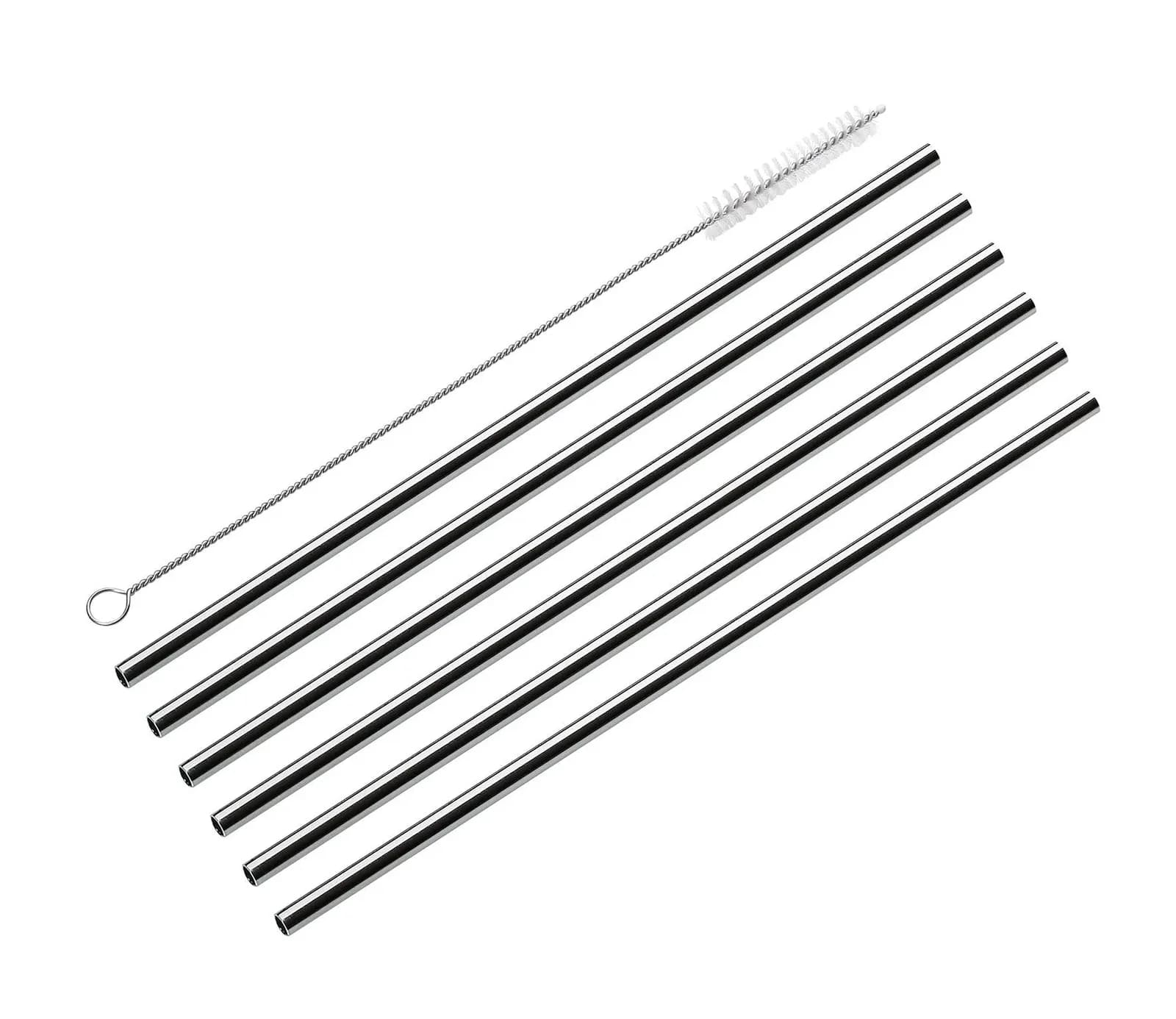 Modernes Trinkhalm-Set aus Stahl