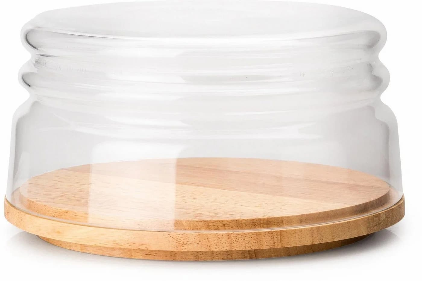 Käseglocke CONTINENTA Glas Holz braun natur transparent - Bild 2