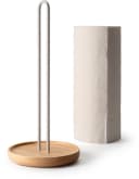 Continenta Küchenrollenhalter Gummibaum-Sockel Holz Metall Silikonfüße Bild 1