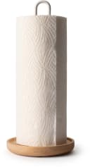 Continenta Küchenrollenhalter Gummibaum-Sockel Holz Metall Silikonfüße Bild 3