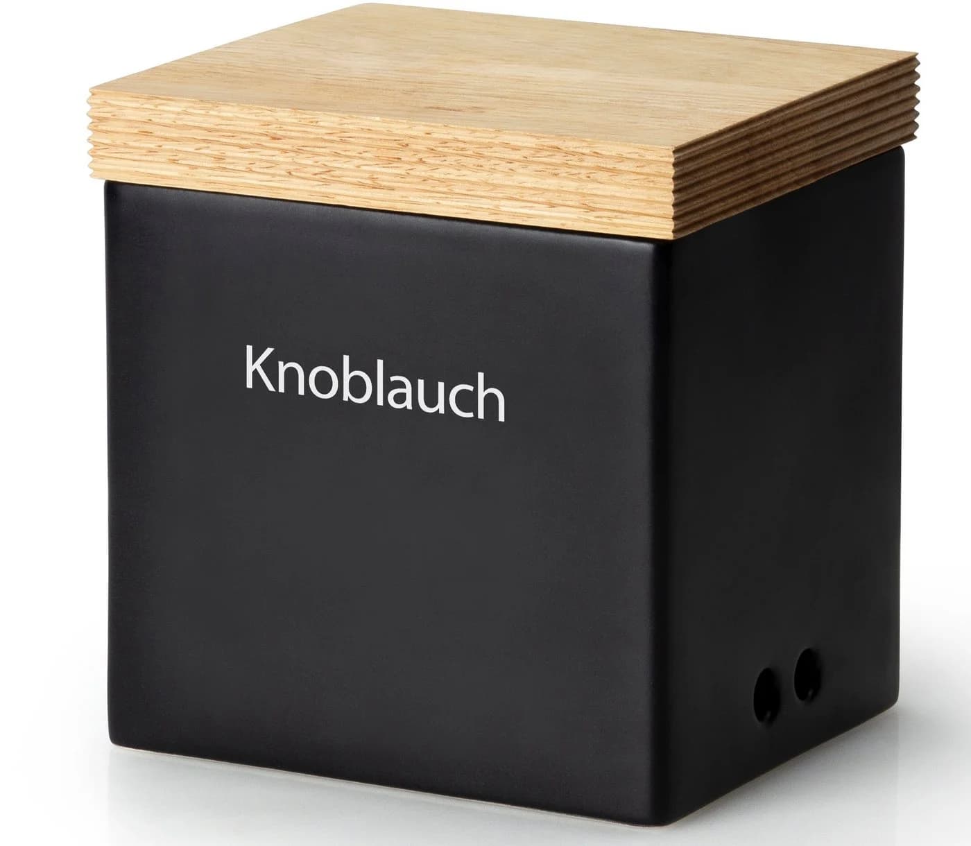 CONTINENTA Vorratsdose Keramik schwarz mit Holzdeckel - Bild 2