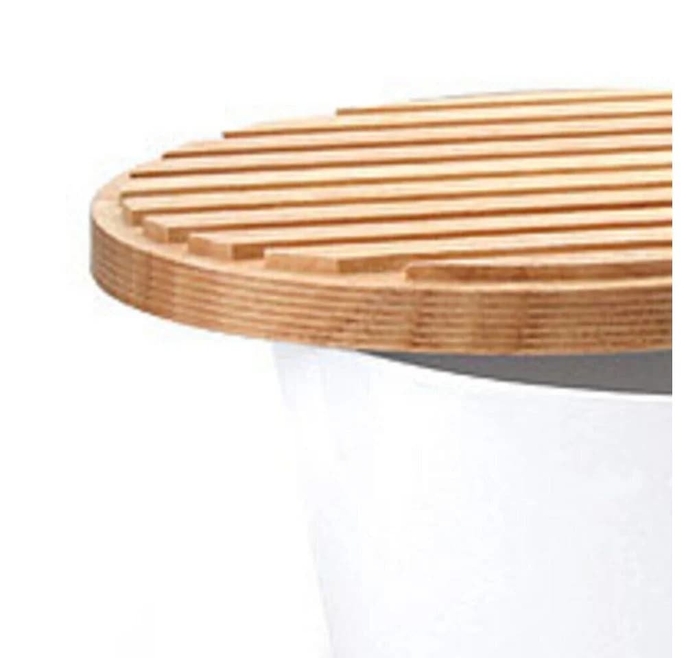 Continenta Brotkasten aus weißer Keramik mit Holzdeckel - Bild 4