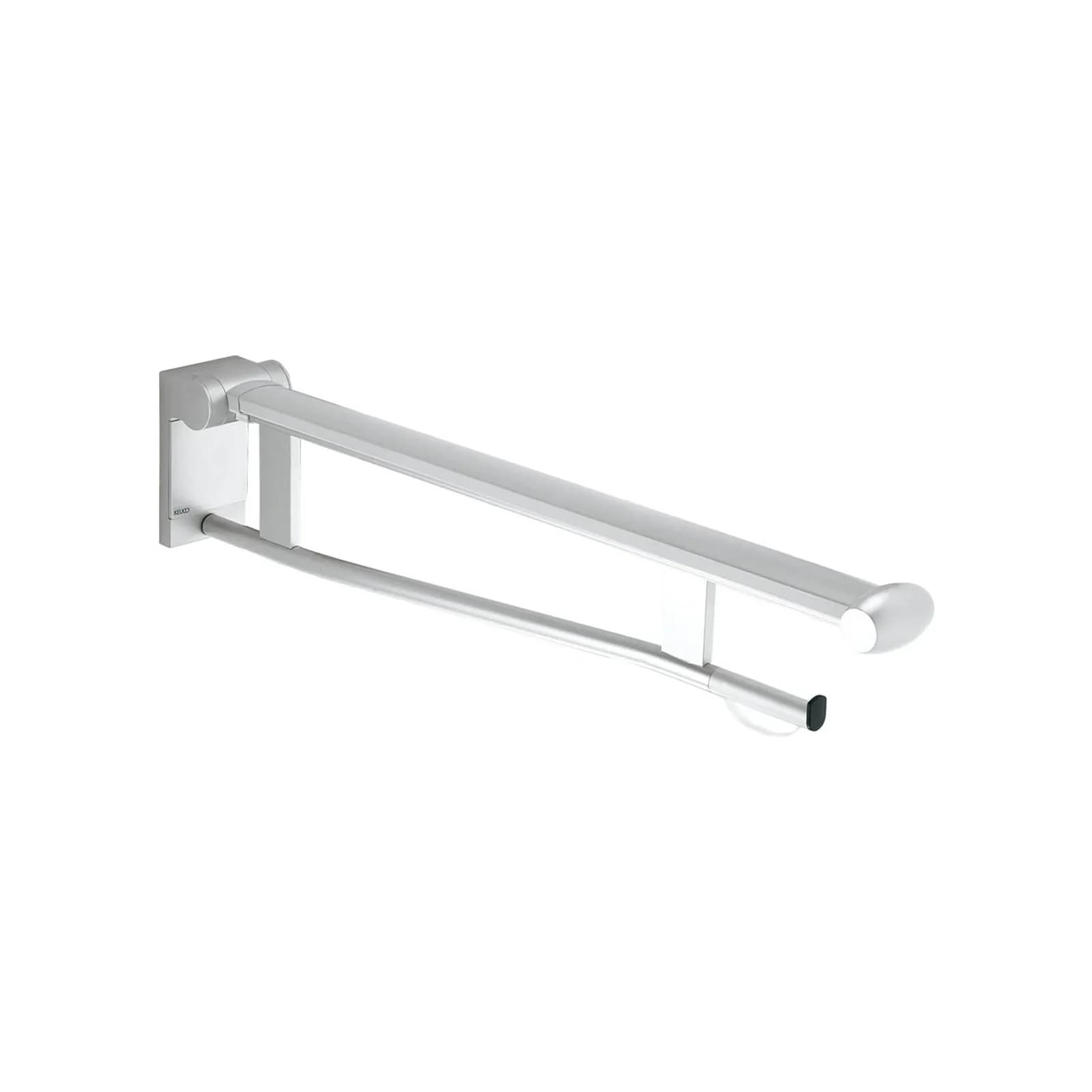 Keuco Plan Care Stützklappgriff WC 70 cm Verchromt/Schwarzgrau