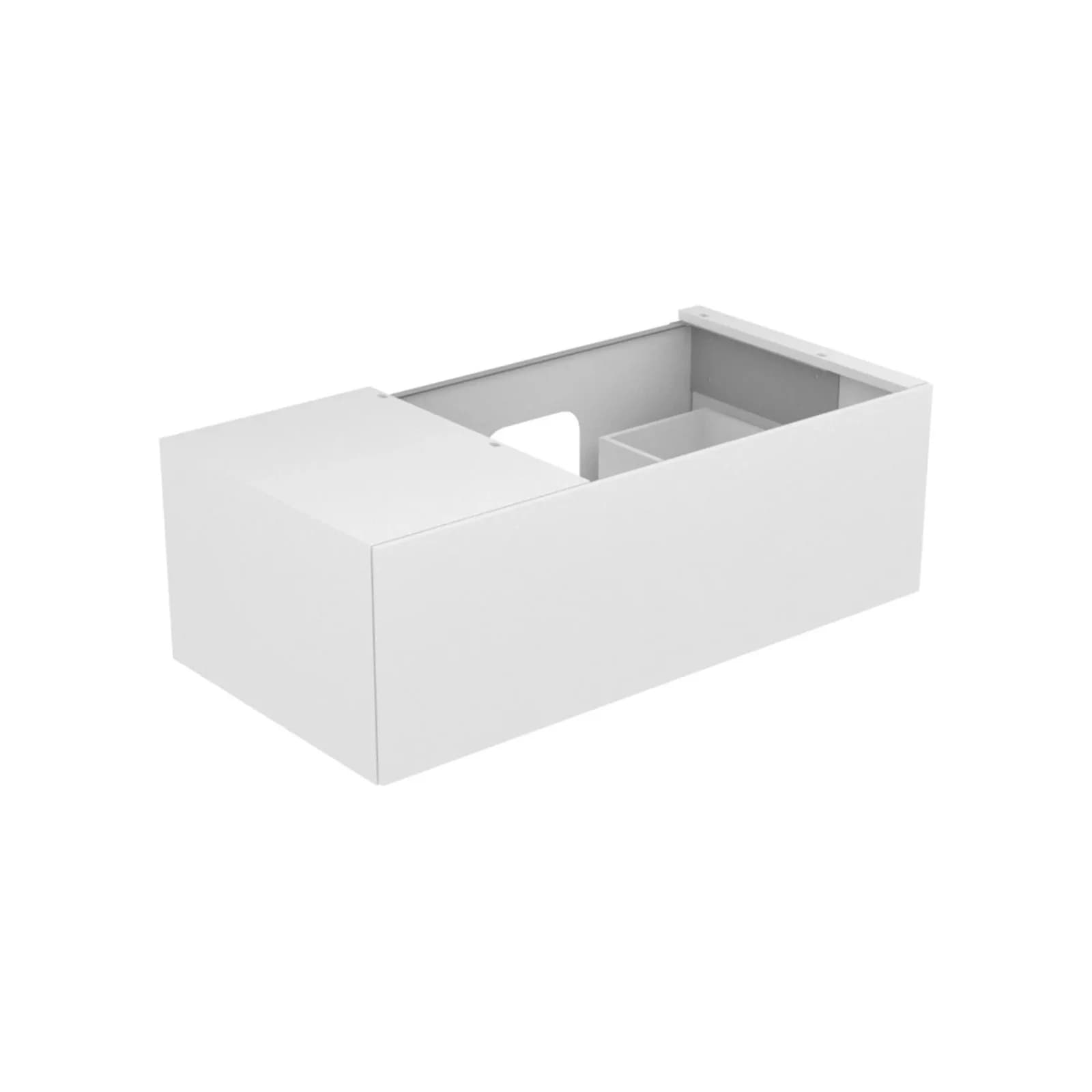 KEUCO Unterschrank Edition 11 105x35x53,5 cm Lack matt Glas Weiss