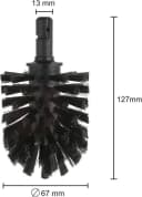 Keuco Ersatzbürstenkopf 3er Set Schwarz für WC-Reinigungsbürste Bild 3