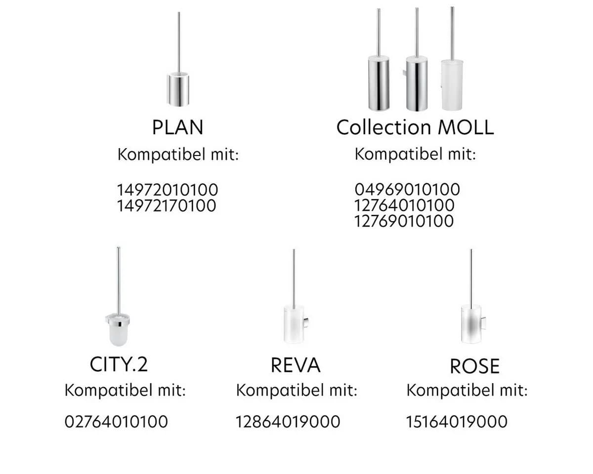Keuco Ersatzbürstenkopf 3er Set Weiß für Plan Rose Aveno Reva Moll City.2