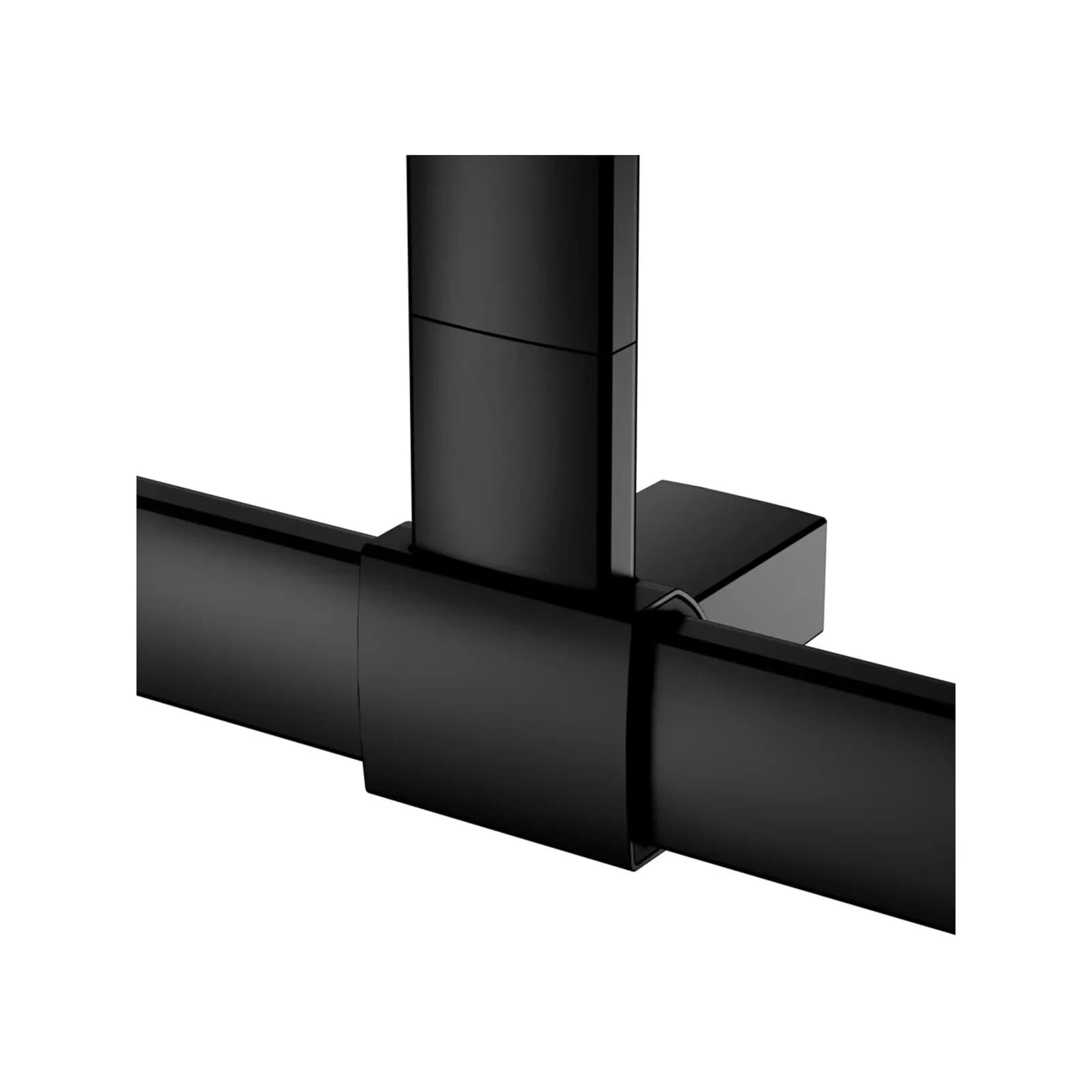 KEUCO AXESS Eck-Duschhandlauf 90° mit Brausestange Metall Schwarz Matt