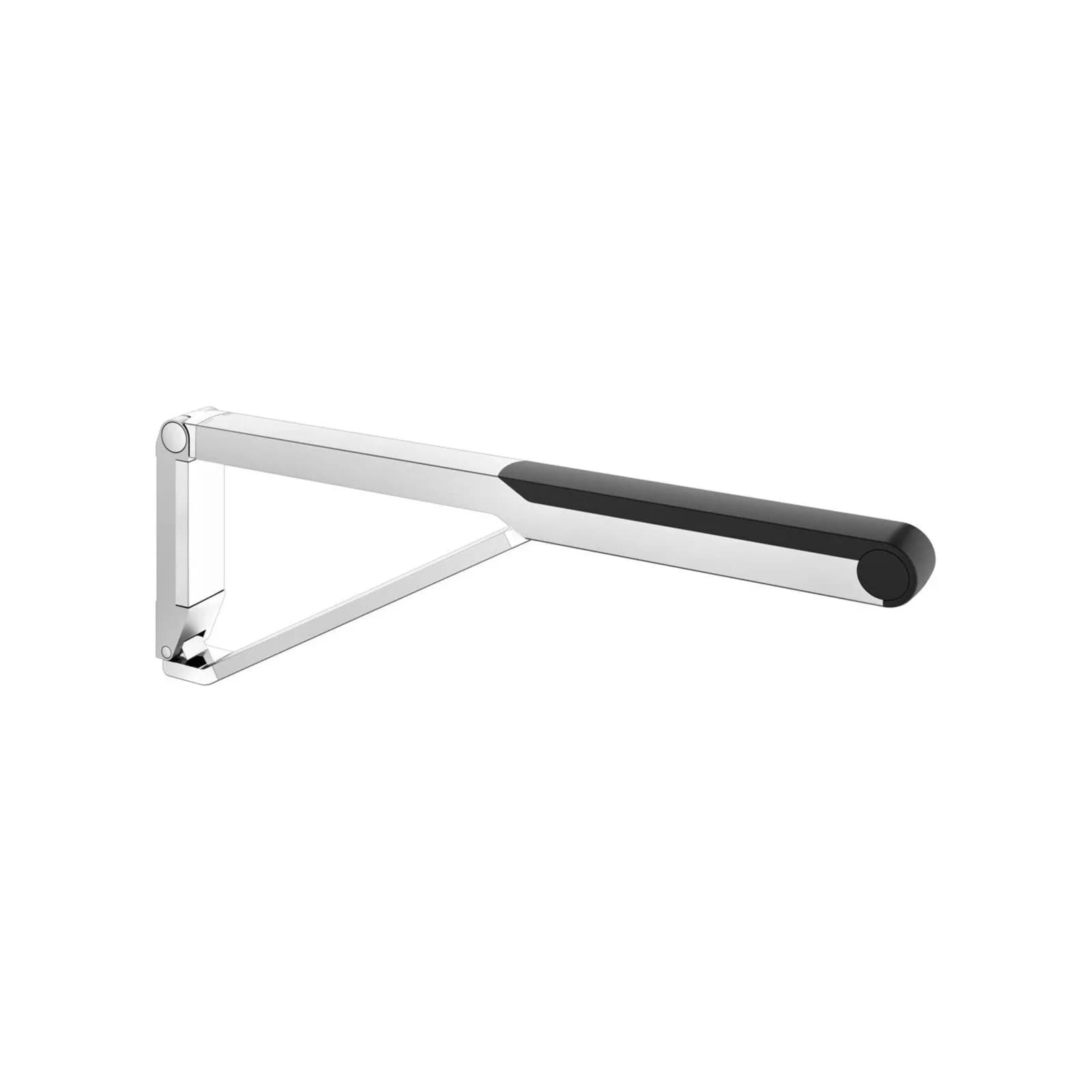 Keuco Axess WC-Stützklappgriff Aluminium Silber-Schwarz 700 mm