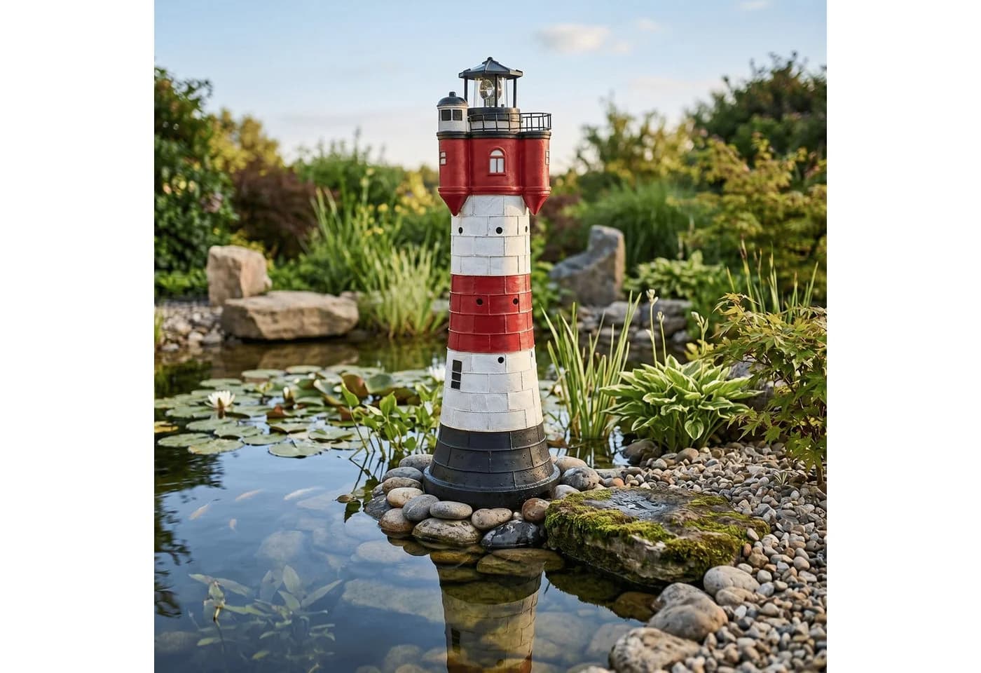 Jürgen Westerholt GmbH Solar Leuchtturm Roter Sand XL 80cm - Bild 3