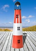 Jürgen Westerholt GmbH LED Solar-Leuchtturm Rot/Weiß/Schwarz Bild 1