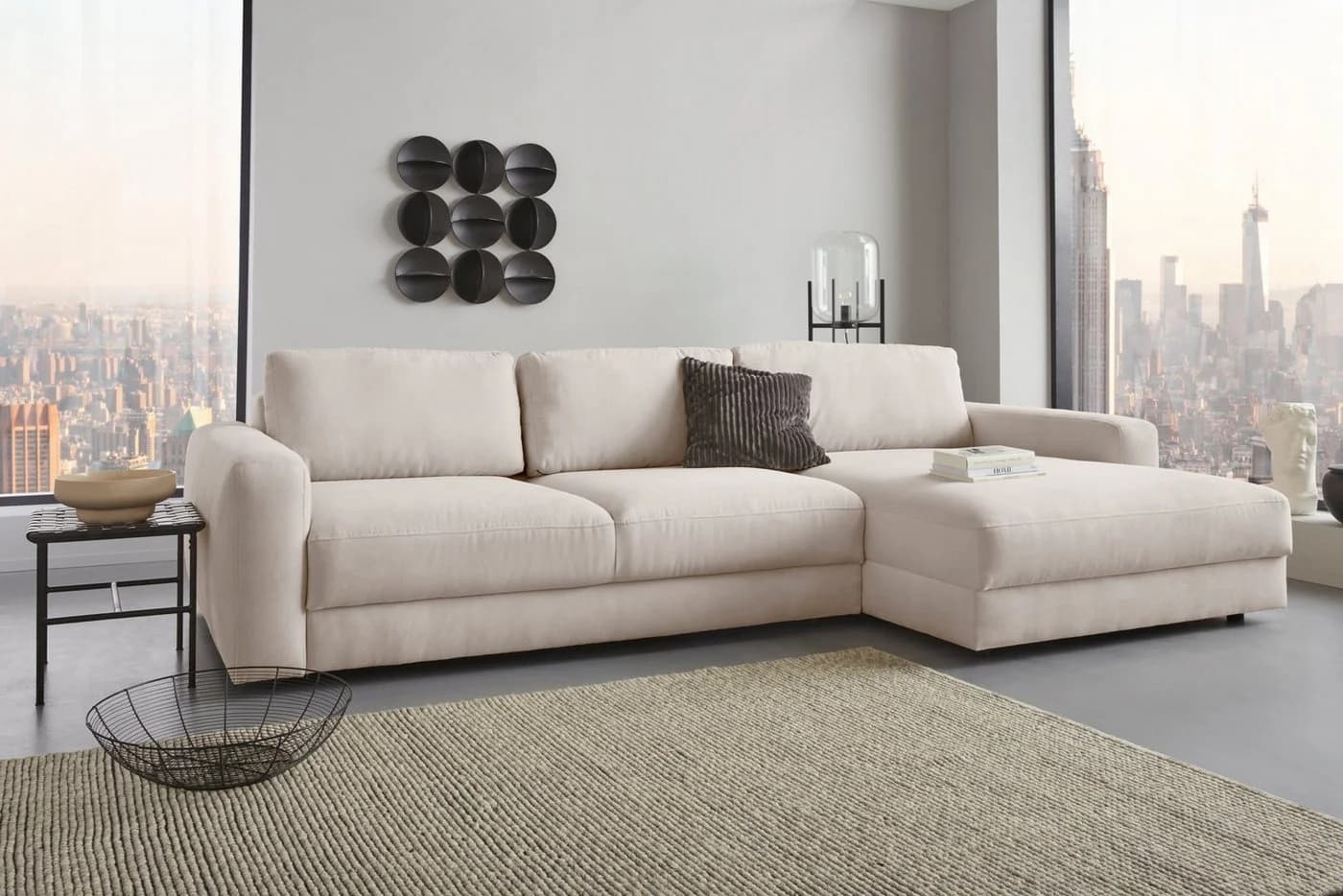 HOME AFFAIRE Ecksofa Bloomfield L-Form Beige Mega-Recamiere - Bild 2