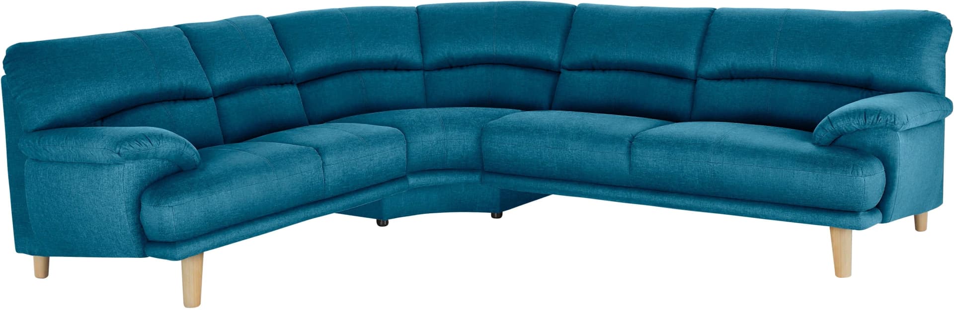 Trendmanufaktur Polsterecke Cecilia L-Form Petrol Modern
