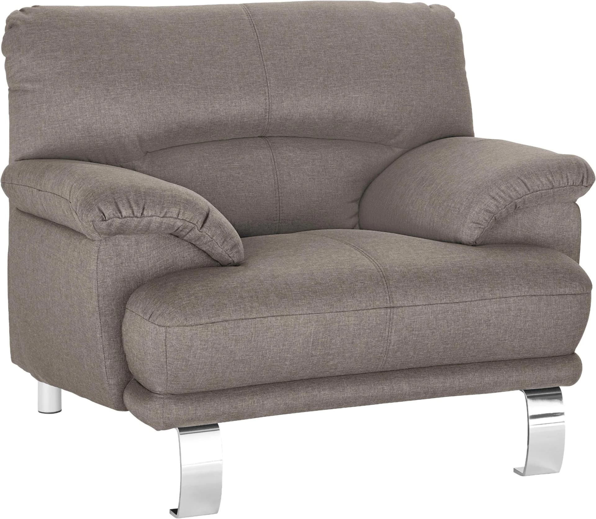 Trendmanufaktur Loungesessel Cecilia II Braun Microfaser Vintage