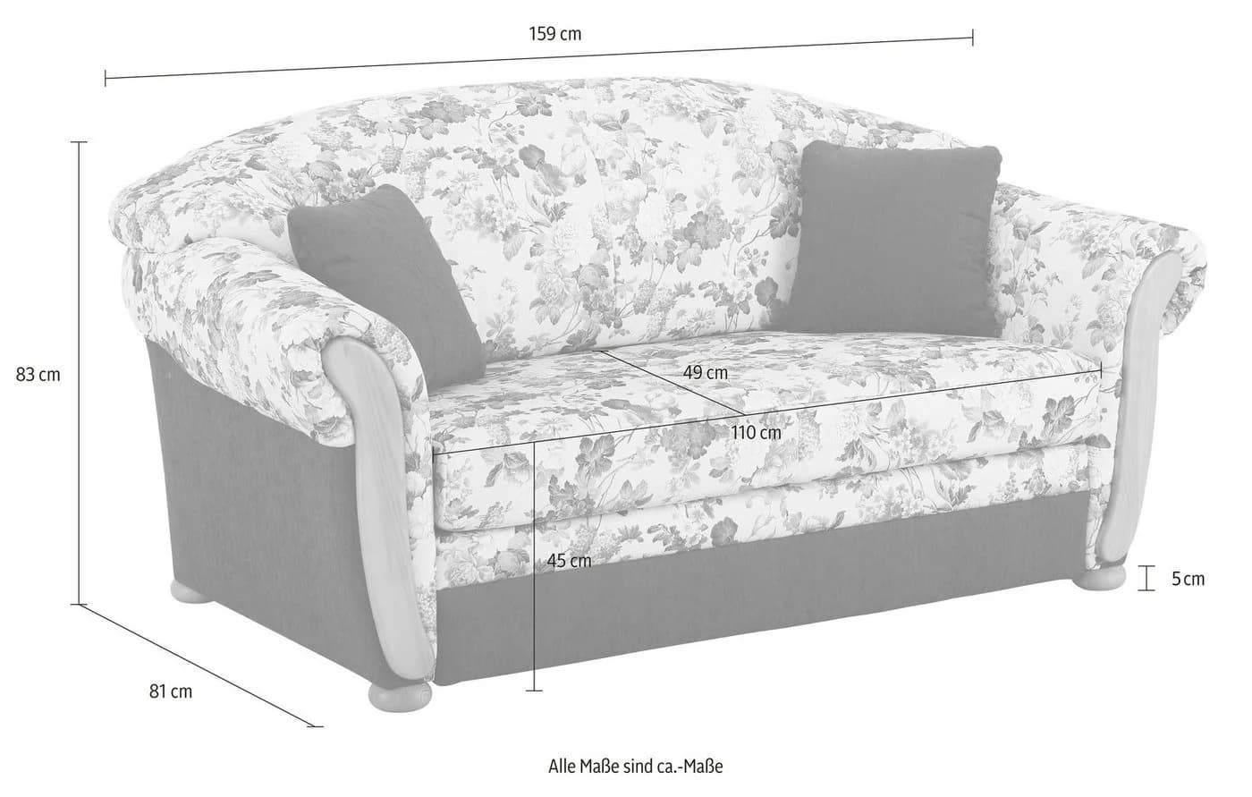 Home Affaire Milano 2-Sitzer Terrakotta Chenille Federkern