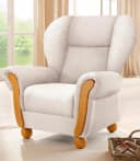 Home affaire Sessel Milano Beige Chenille Landhaus-Stil Bild 2