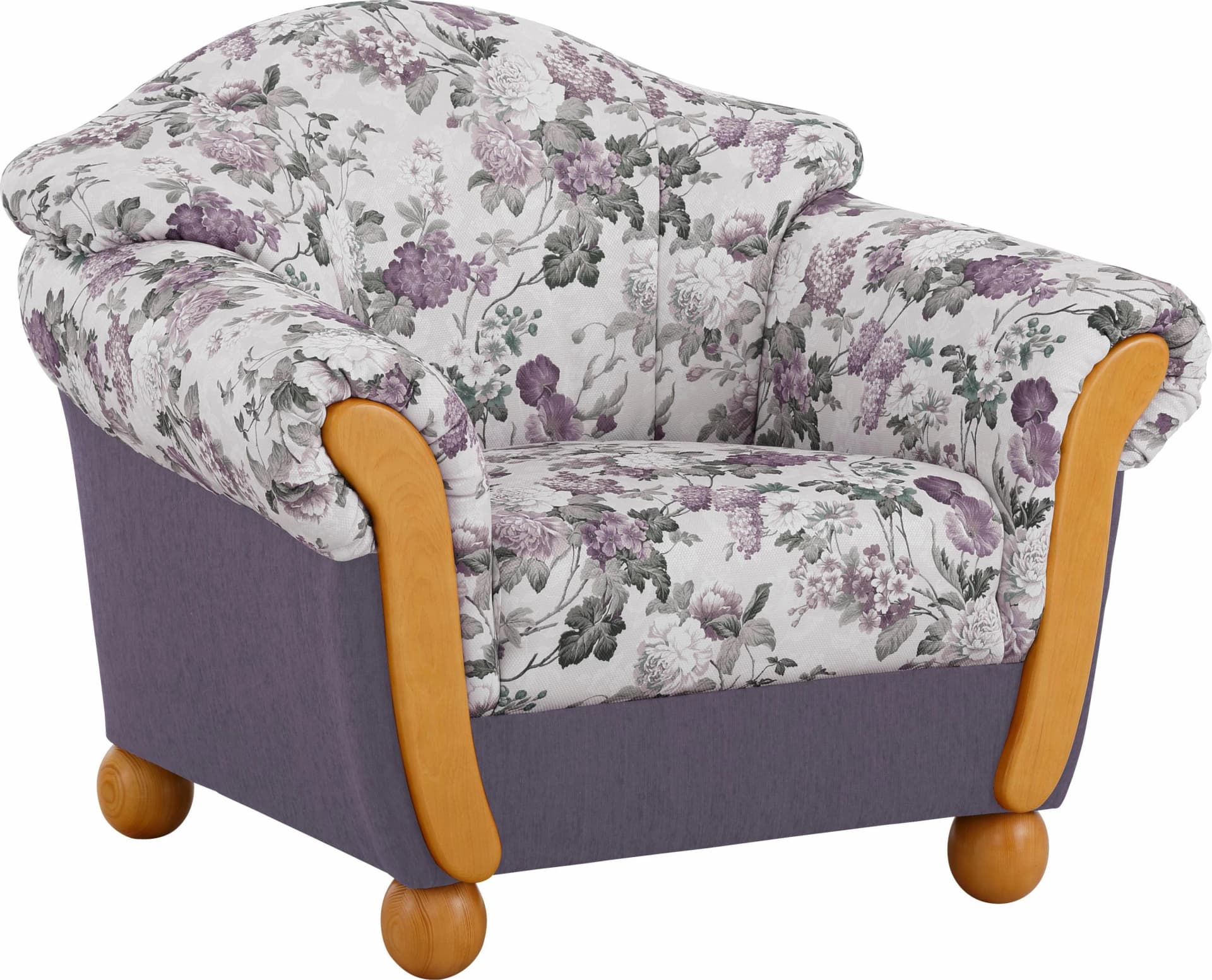 Home Affaire Sessel Milano Landhaus-Stil Flieder Chenille