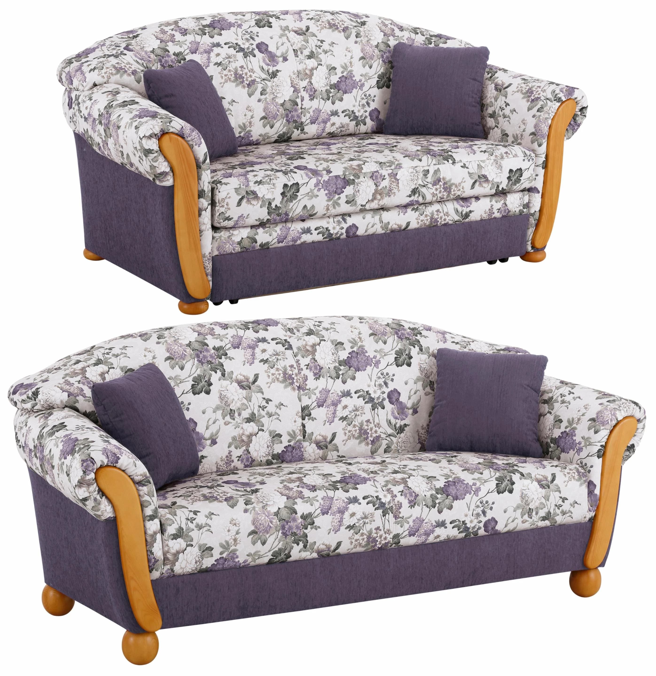 Home Affaire Polstergarnitur Milano Landhausstil Lila 2- und 3-Sitzer