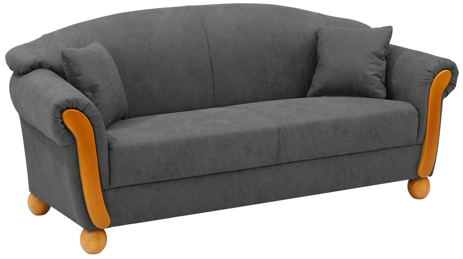 HOME AFFAIRE Milano Vintage 3-Sitzer Sofa Grau Lederoptik