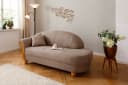 HOME AFFAIRE Milano Ottomane Beige mit Armlehne Bild 1