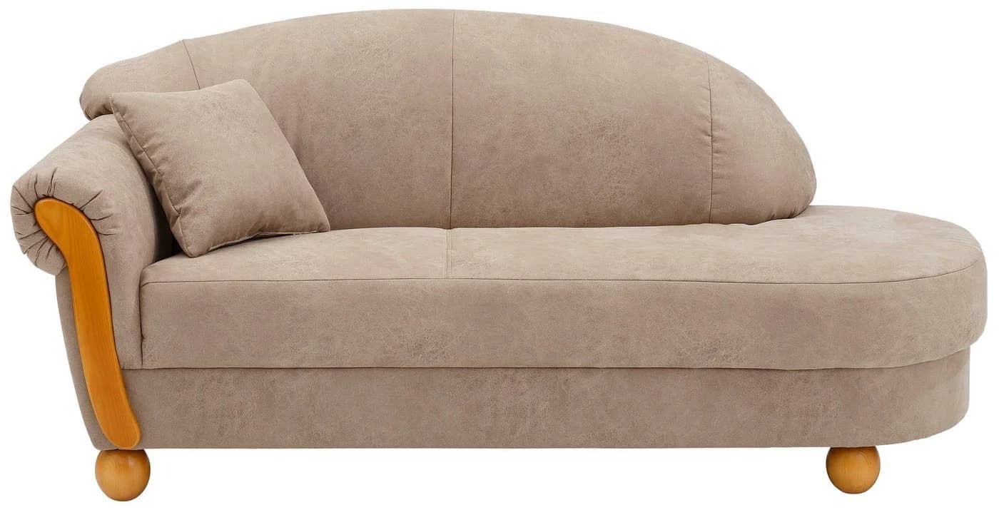 HOME AFFAIRE Milano Ottomane Beige mit Armlehne - Bild 2