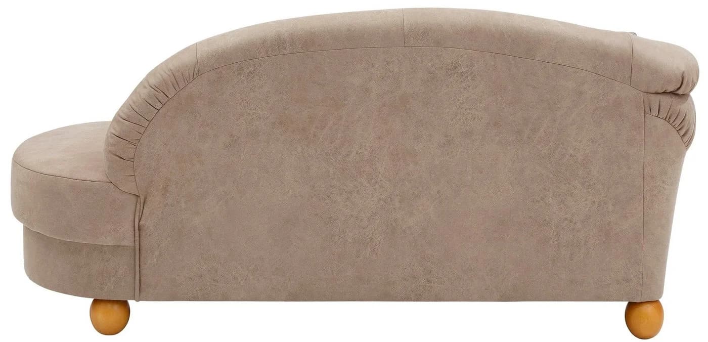 HOME AFFAIRE Milano Ottomane Beige mit Armlehne - Bild 4