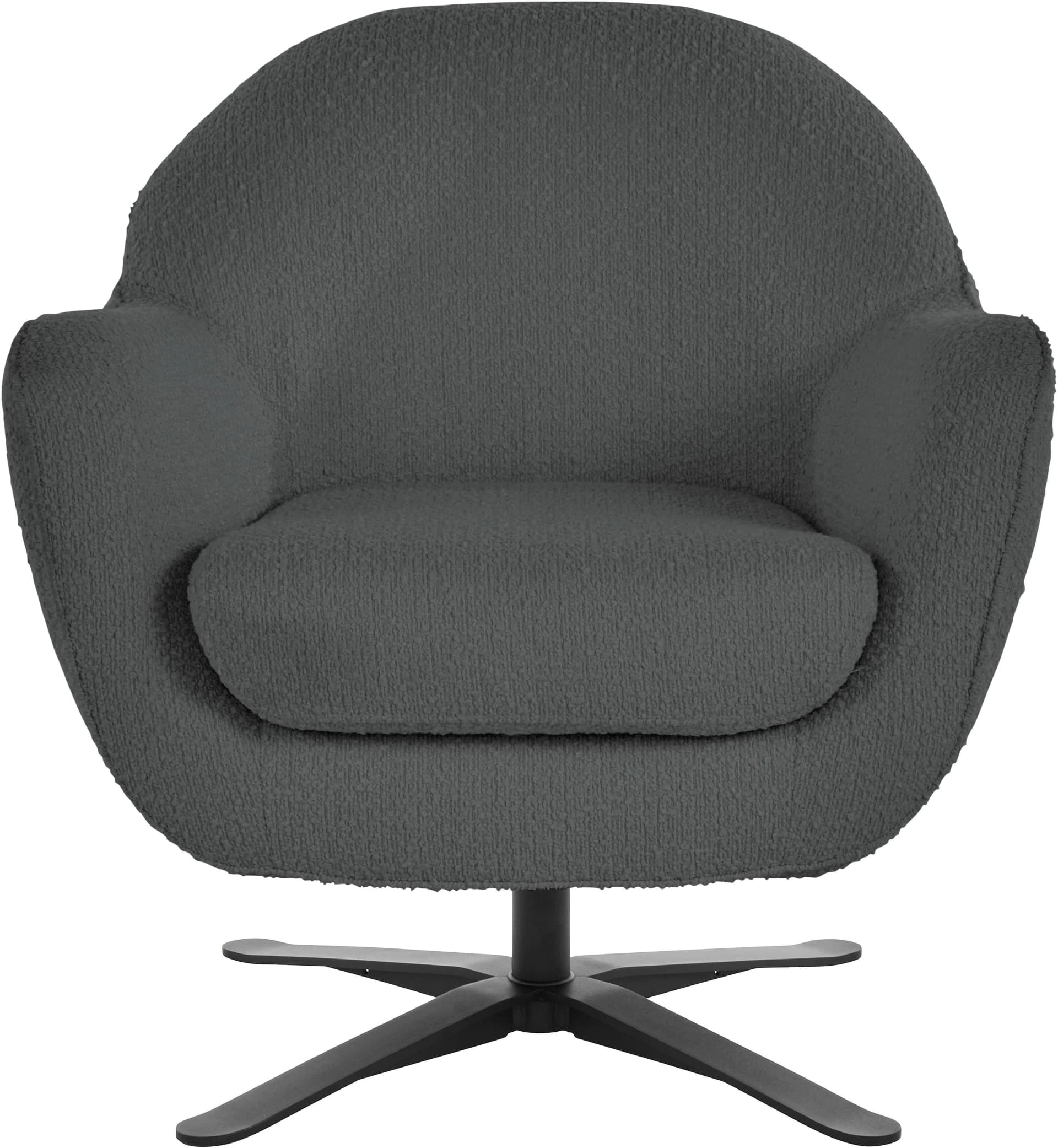 Drehsessel ANDAS Stavre Loungesessel Anthrazit Polyester