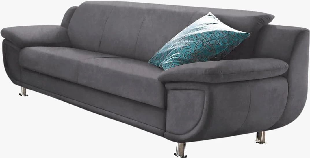 Trendmanufaktur Rondo 3-Sitzer Sofa Anthrazit Breite Armlehnen - Bild 4