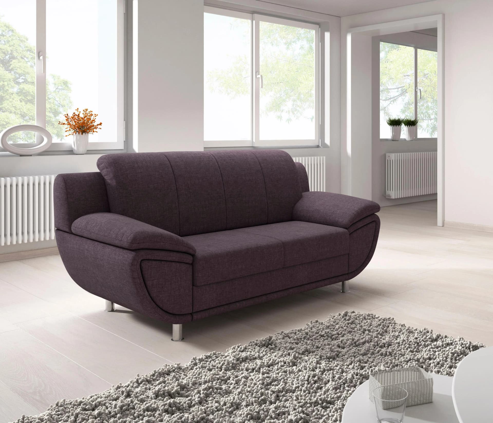 Trendmanufaktur 2-Sitzer Rondo II Braun