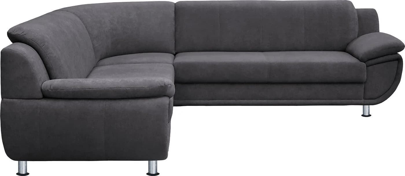 Ecksofa TRENDMANUFAKTUR Rondo Anthrazit mit Schlaffunktion