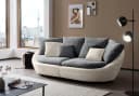TRENDMANUFAKTUR Big-Sofa Maui Designersofa Chenille naturel/schwarz Bild 2