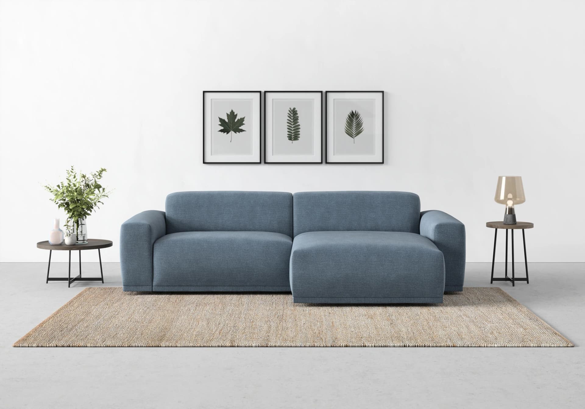Trendmanufaktur Ecksofa Braga L-Form Senfgelb Polyester