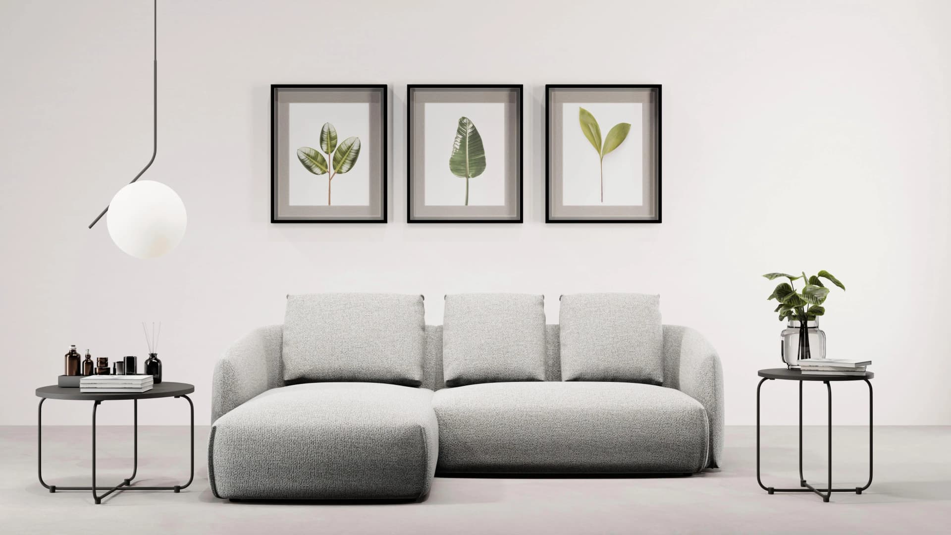 Trendmanufaktur Ecksofa Shawn L-Form 232 cm Grau