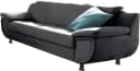 TRENDMANUFAKTUR Rondo 3-Sitzer Sofa Schwarz Kunstleder Bild 1