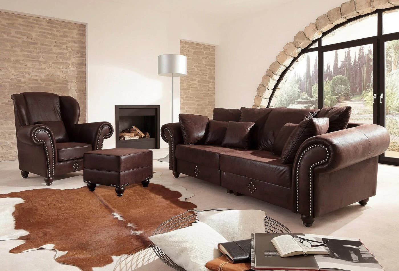 Big-Sofa King George Mega Sofa von Home Affaire, Dunkelbraun - Bild 3