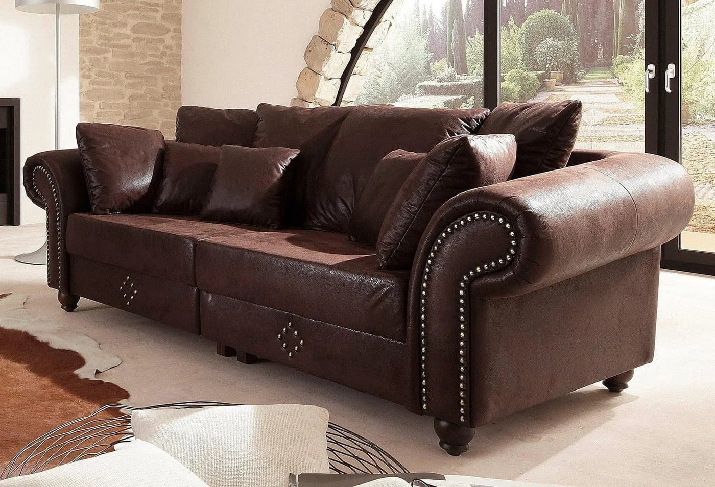 Big-Sofa King George Mega Sofa von Home Affaire, Dunkelbraun - Bild 5