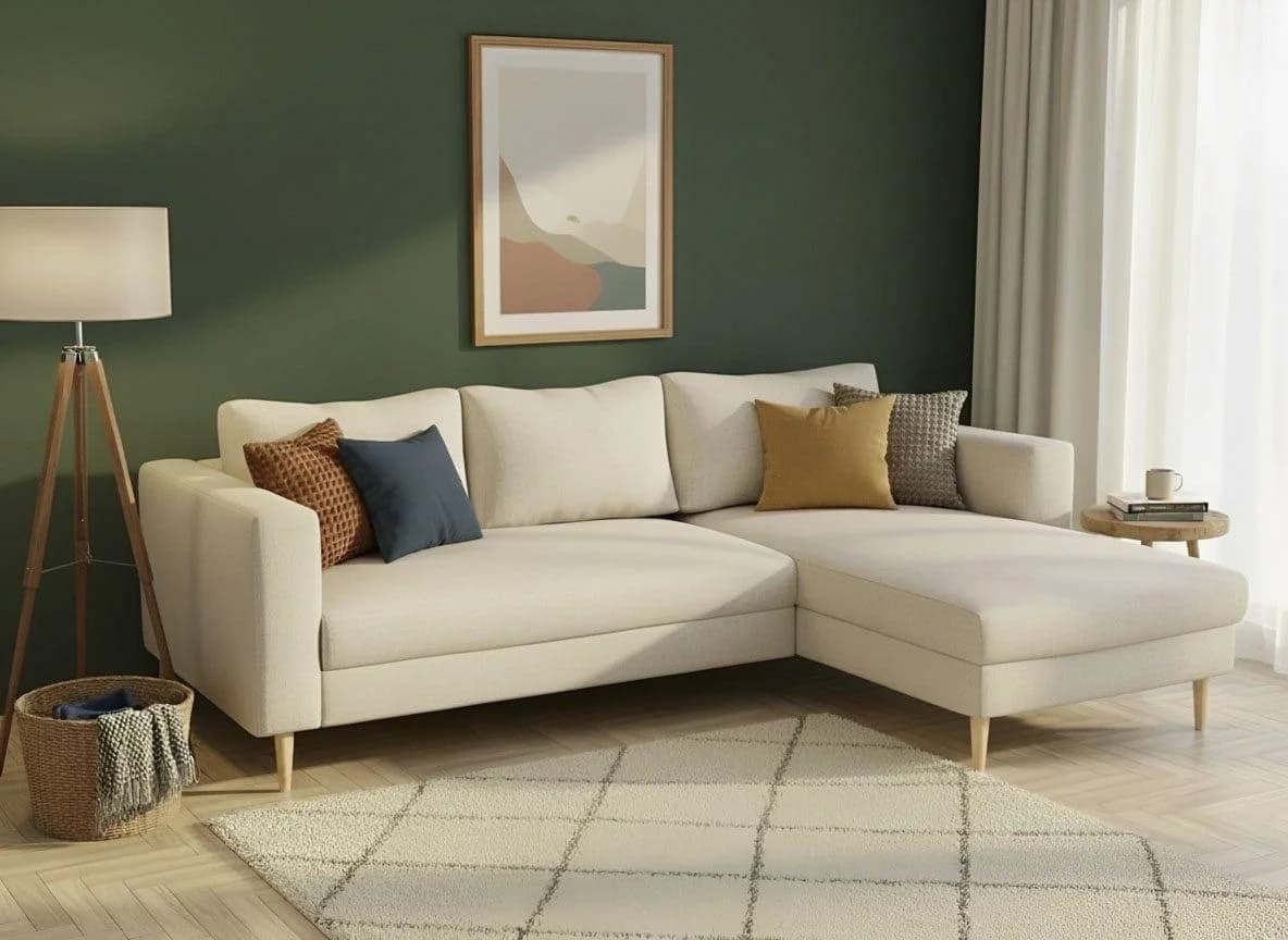 Trendmanufaktur Ecksofa Amazing Sandgrau L-Form