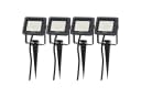 UNITEC LED Gartenstrahler 4x Schwarz/Bunt IP65 Fernbedienung Bild 1